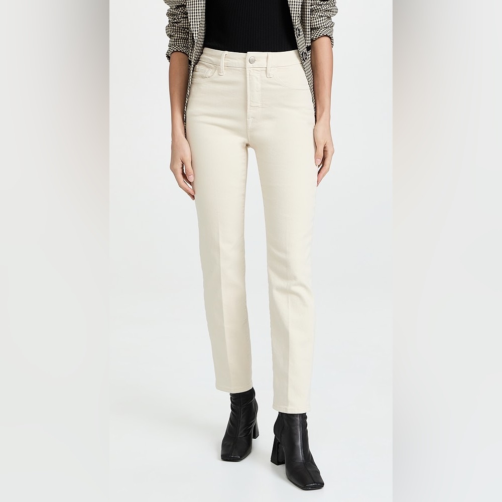 GOOD AMERICAN Good Classic Jeans in Bone